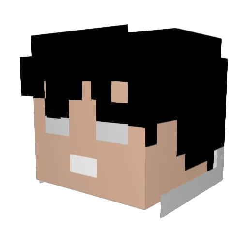 Yosuklee Minecraft avatar head, 3D render