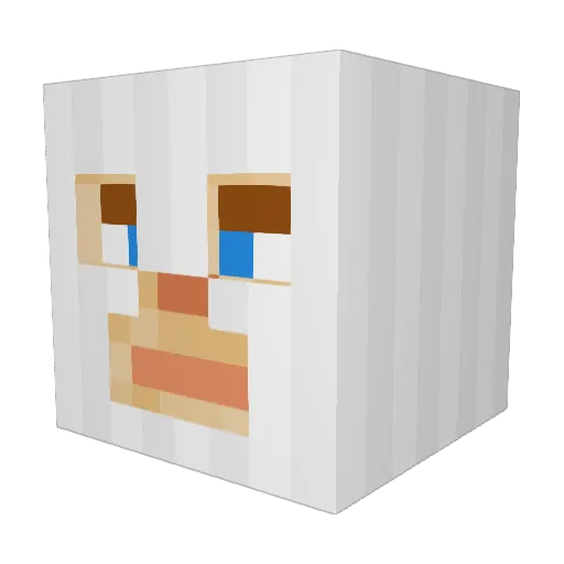 Yosunio Minecraft avatar head, 3D render