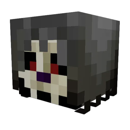 Yosuuo Minecraft avatar head, 3D render