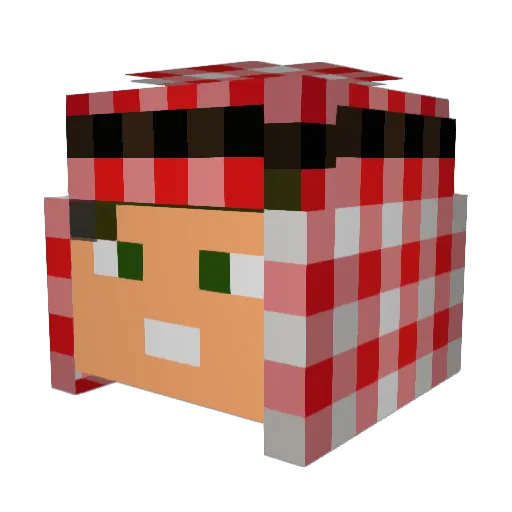 Yotatoom Minecraft avatar head, 3D render