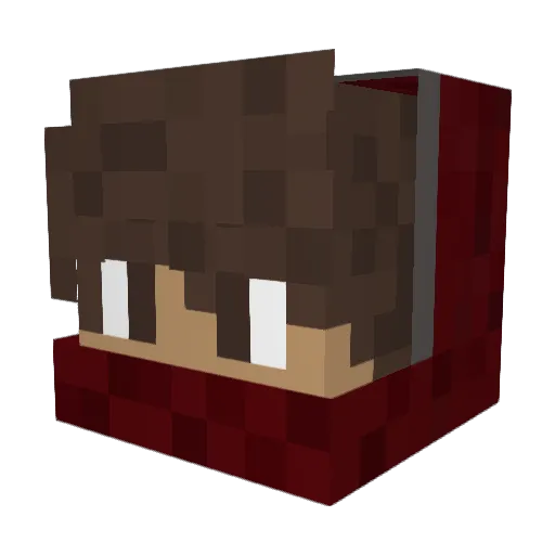 Yotli Minecraft avatar head, 3D render