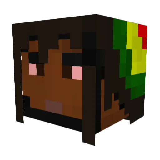 Yotolo Minecraft avatar head, 3D render