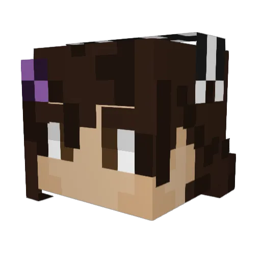 Yotsume0000 Minecraft avatar head, 3D render