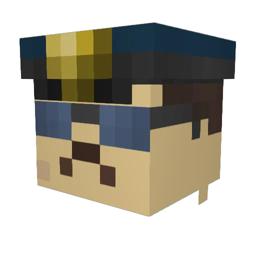 YouAintNoCowboy Minecraft avatar head, 3D render