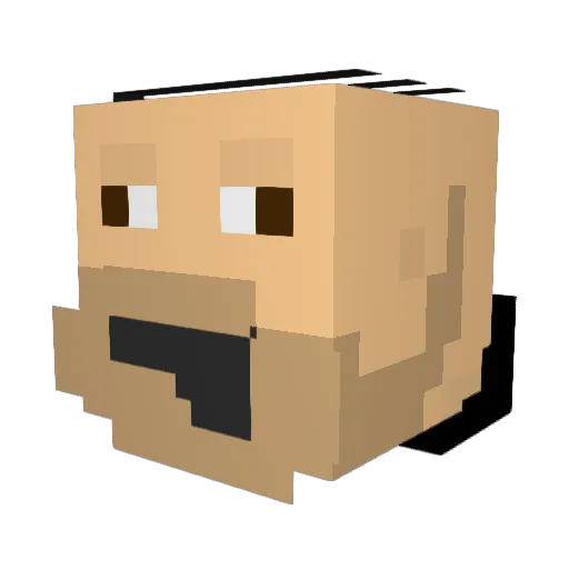 YouBetterVODKA Minecraft avatar head, 3D render