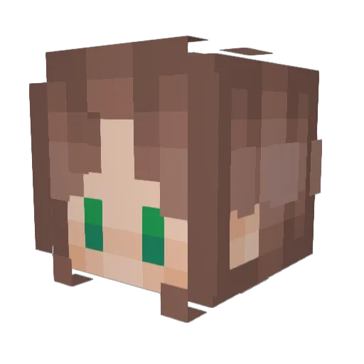 YouBigMe Minecraft avatar head, 3D render