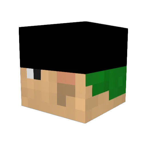 YouDieNotMe Minecraft avatar head, 3D render