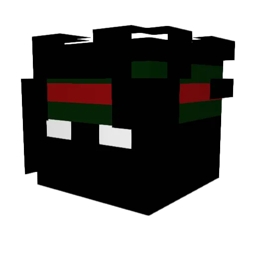 YouJustL Minecraft avatar head, 3D render