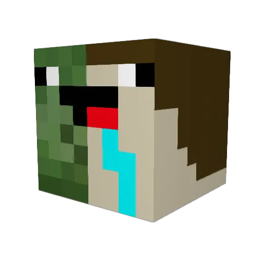 YouKnowMe776 Minecraft avatar head, 3D render
