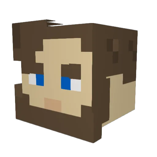 YouLiveTwice Minecraft avatar head, 3D render