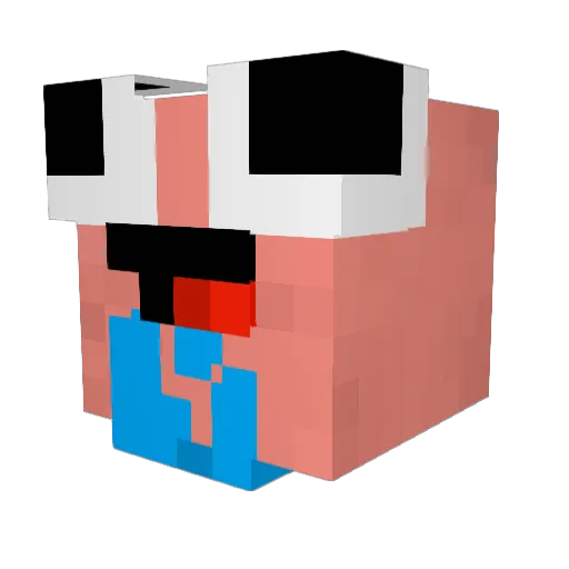 YouNoob Minecraft avatar head, 3D render
