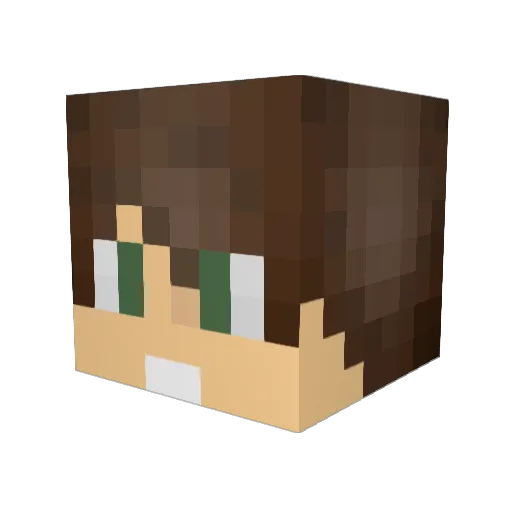 YouRMEE Minecraft avatar head, 3D render