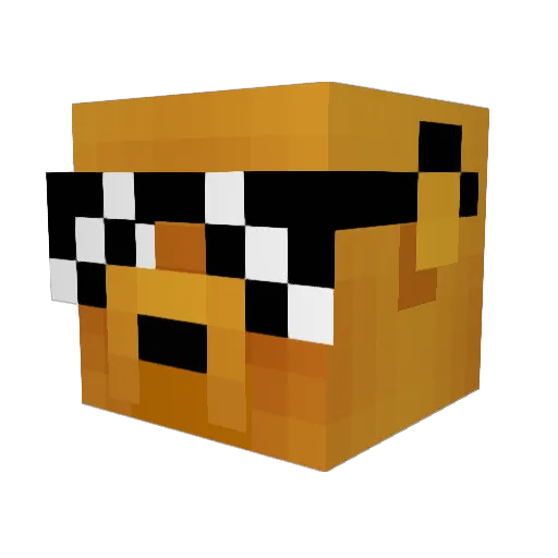YouReckon Minecraft avatar head, 3D render