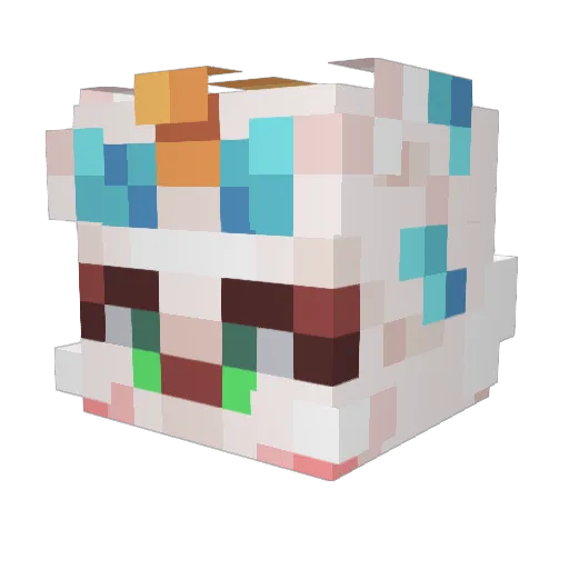 YouShouYan Minecraft avatar head, 3D render