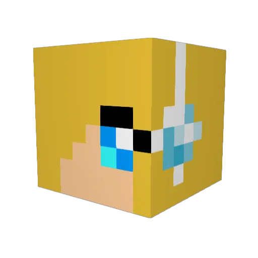 YouStoleMyCrocs Minecraft avatar head, 3D render