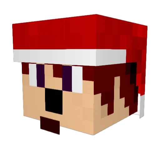 YouTheSANTA Minecraft avatar head, 3D render