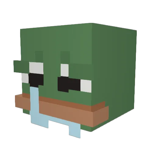 YouTubeMoon Minecraft avatar head, 3D render