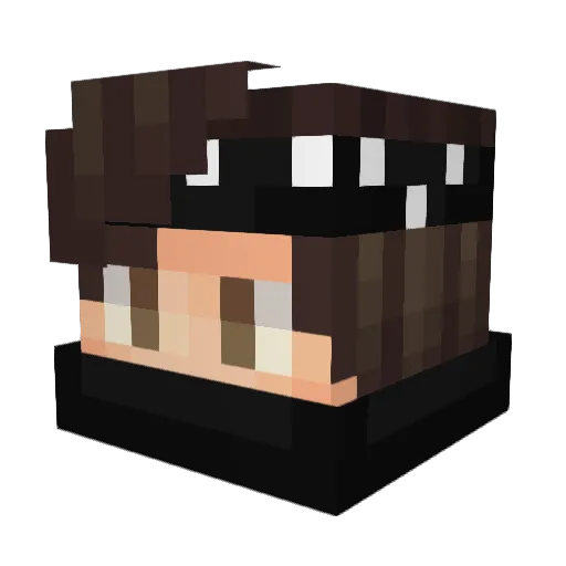 YouTubeSupport Minecraft avatar head, 3D render