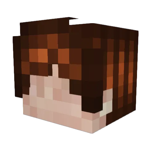 YouTube_PON4IK Minecraft avatar head, 3D render
