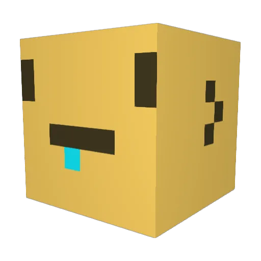 YouTube_Razemods Minecraft avatar head, 3D render