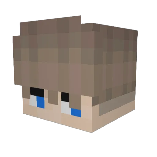 YouTuberCat Minecraft avatar head, 3D render