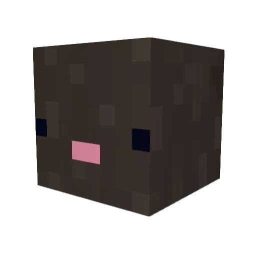YouWearHerFace Minecraft avatar head, 3D render