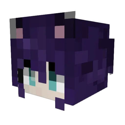 YouYu_QOQ Minecraft avatar head, 3D render
