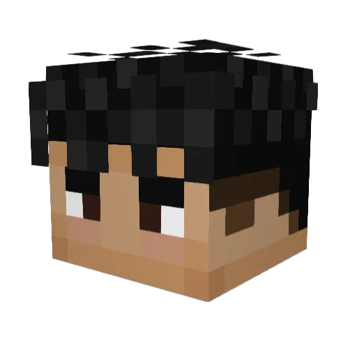 YouZoor Minecraft avatar head, 3D render