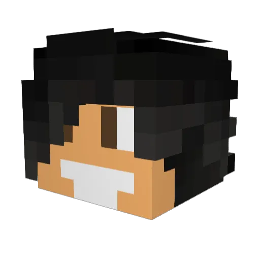 Youce Minecraft avatar head, 3D render