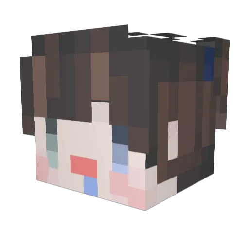 Youj0 Minecraft avatar head, 3D render