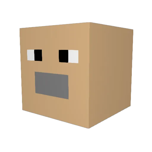Youjie0126 Minecraft avatar head, 3D render