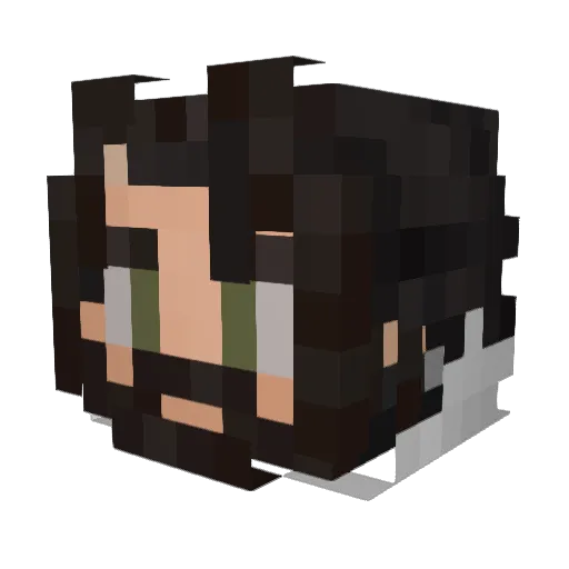 Youjiii_off Minecraft avatar head, 3D render