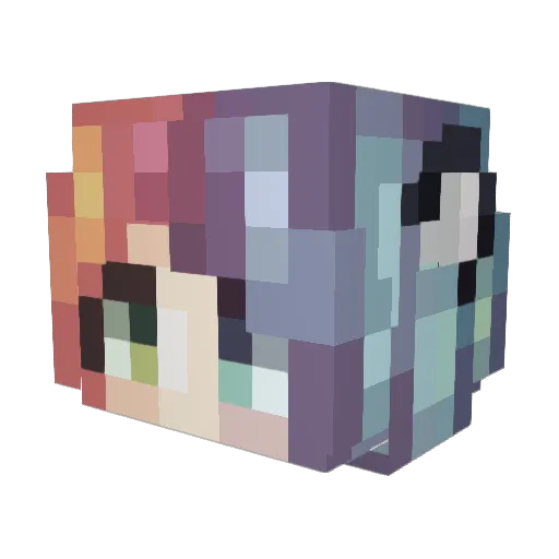 Youjunggg Minecraft avatar head, 3D render
