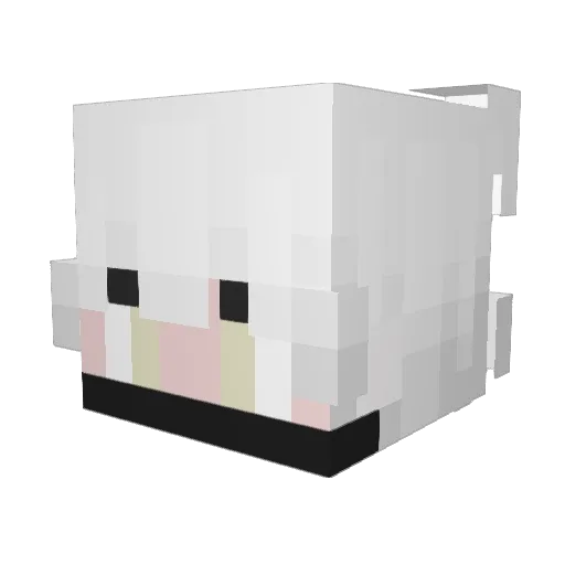 Youk0o Minecraft avatar head, 3D render