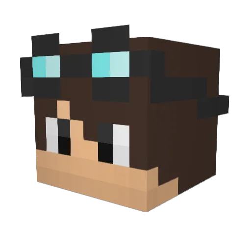 YoukaiGirl Minecraft avatar head, 3D render