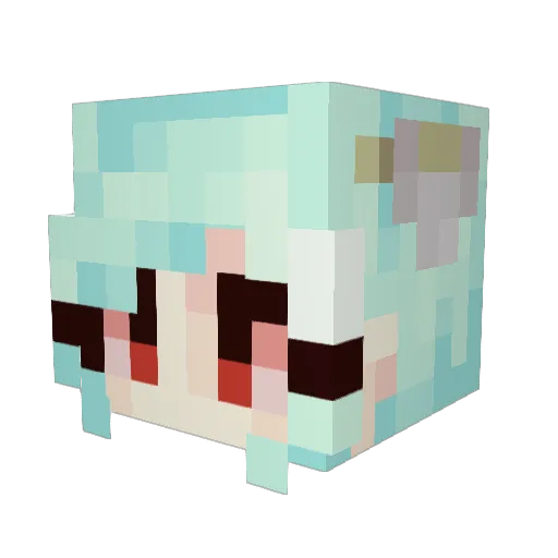 YoukaiMinori Minecraft avatar head, 3D render