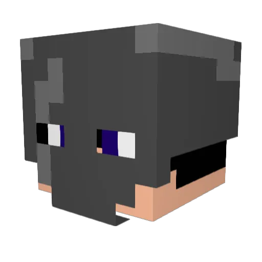 Youkatto Minecraft avatar head, 3D render