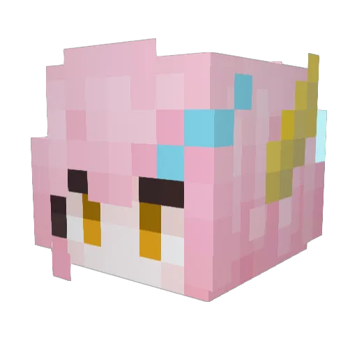Youli__Naixu Minecraft avatar head, 3D render