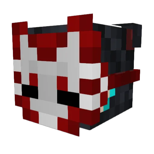YoumiOfficial Minecraft avatar head, 3D render
