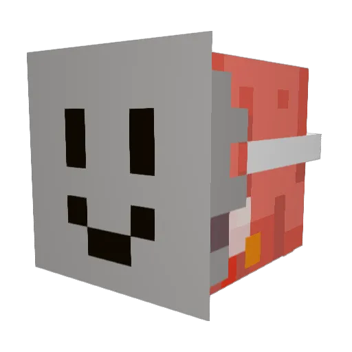 Younamie Minecraft avatar head, 3D render