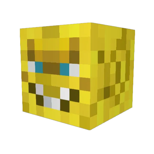 Younecycle Minecraft avatar head, 3D render