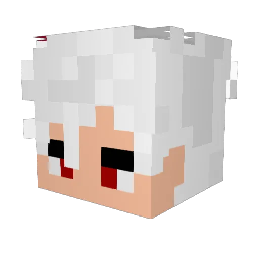 YoungAzurya Minecraft avatar head, 3D render