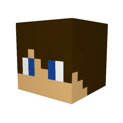 YoungBan10 Minecraft avatar head, 3D render