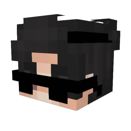 YoungCupcake Minecraft avatar head, 3D render
