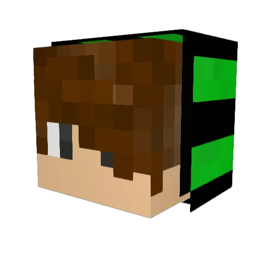 YoungDub Minecraft avatar head, 3D render