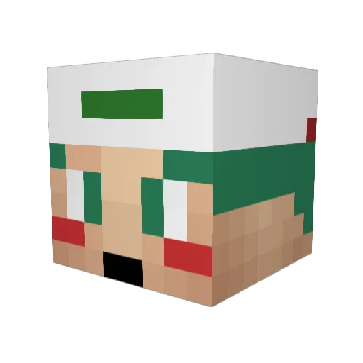 YoungGreenKR Minecraft avatar head, 3D render