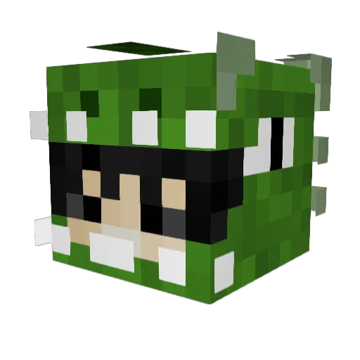 YoungLimonkaOG Minecraft avatar head, 3D render