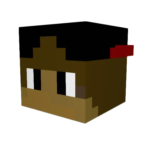 YoungMacc Minecraft avatar head, 3D render