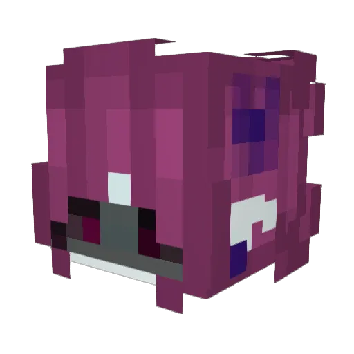 YoungMaidennn Minecraft avatar head, 3D render
