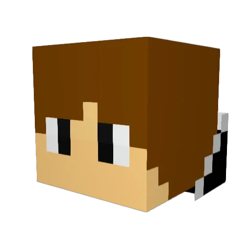 YoungMaze Minecraft avatar head, 3D render